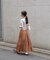 シャイニーティアードスカート
