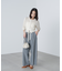 杉綾リボンベルトワイドパンツ