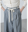 杉綾リボンベルトワイドパンツ