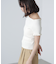 2wayオフショルフリルリブ半袖ニット