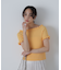 2wayオフショルフリルリブ半袖ニット