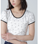 フラワー柄コンパクトTシャツ