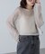 メッシュスパンコールニット