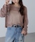 メッシュスパンコールニット