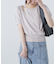 キャミレイヤードカシュクール半袖ニット