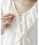 レースラッフルフリルフレンチブラウス