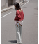 透かしあみ天竺短丈ニット