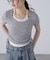 ホルターネックレイヤードサイドドロスト半袖カットソー