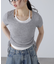 ホルターネックレイヤードサイドドロスト半袖カットソー