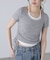 ホルターネックレイヤードサイドドロスト半袖カットソー