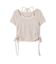 ホルターネックレイヤードサイドドロスト半袖カットソー