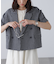 袖コクーンダブルブレストハーフジャケット