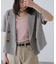 袖コクーンダブルブレストハーフジャケット