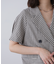 袖コクーンダブルブレストハーフジャケット