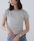 ワンポイント刺繍ボートネックカットソー