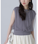 前後2wayチュールレイヤードノースリーブニット