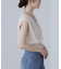 前後2wayチュールレイヤードノースリーブニット