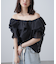［MFM］シアーチェックラッフルフリル2wayブラウス