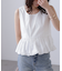 バルーンペプラムノースリブラウス