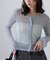 ラメシアー楊柳カットソーカーディガン