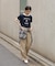 レトロスポーツプリントTシャツ