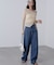 [低身長サイズ／Sシリーズ]アシメベルトコクーンデニムパンツ