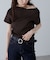 ［MFM］オフショル半袖リブニット
