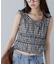 シャーリングタンクトップブラウス
