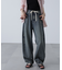 ドロストバレルレッグデニムパンツ