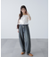 ドロストバレルレッグデニムパンツ