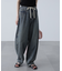 ドロストバレルレッグデニムパンツ