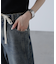 ドロストバレルレッグデニムパンツ