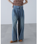 折り返しハイウエストデニムパンツ