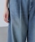 折り返しハイウエストデニムパンツ