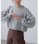 杢ストレッチ総針配色ステッチニット