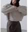 杢ストレッチ総針配色ステッチニット