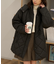 ウエストドロストキルティングコート