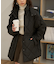 ウエストドロストキルティングコート