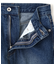 センタープレススリムストレートデニムパンツ