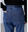 センタープレススリムストレートデニムパンツ