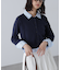 シャツフェイクレイヤードポロカーディガン