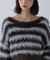 シャギーボーダークロップドニット