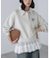 長袖裾フリルカットソー