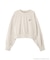 サンリオキャラクターズコラボ SHORT SWEAT ショートスウェット 胸KITTY×背面LOGO