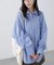 袖シャーリングオーバーシャツ