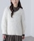 前後２ＷＡＹチュールフェザーミックスミドル丈ニット