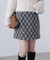 バイアスチェックミニスカート