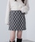 バイアスチェックミニスカート