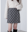バイアスチェックミニスカート