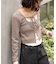 キャミレイヤードクルーネックニット
